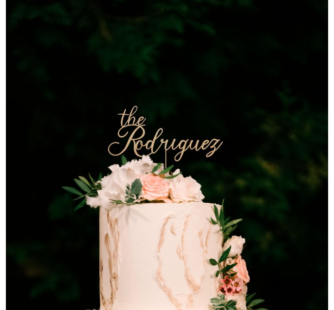 Personalized name cake topper, engagement wood topper, wedding favors, bridal shower or baptism décor, custom birthday party decoration