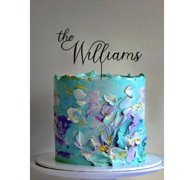 Personalized name cake topper, engagement wood topper, wedding favors, bridal shower or baptism décor, custom birthday party decoration