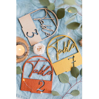 Arch table numbers, terracotta wedding, retro table sign, birthday centerpiece, bridal shower or baptism girl decor, restaurant table stand