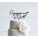 Personalized Wedding Cake Topper with heart, Custom Couples Script Cake Topper for Weddings, Rustic cake topper, Anniversary Cake toppers