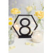 Table Numbers Hexagon table numbers Wedding Table Numbers Gold table numbers Table decoration Numbers with base Wood table numbers