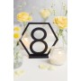 Table Numbers Hexagon table numbers Wedding Table Numbers Gold table numbers Table decoration Numbers with base Wood table numbers
