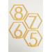 Table Numbers Hexagon table numbers Wedding Table Numbers Gold table numbers Table decoration Numbers with base Wood table numbers
