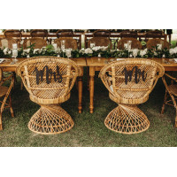 Wedding Chair Signs Mr and Mrs Sign, Laser Cut Wooden Rustic Wedding Favors, Bride and Groom