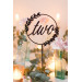 Wooden table numbers, floral wedding centerpiece, rustic table decor, bohemian reception decoration, bridal shower or baptism party decor