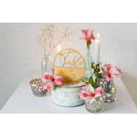 Round wooden table numbers