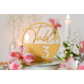 Round wooden table numbers