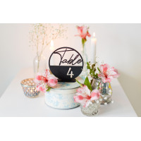 Round wooden table numbers