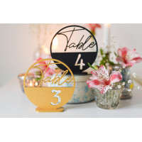 Round wooden table numbers
