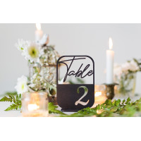 Table numbers, modern table numbers, boho wedding sign, wooden golden table number decoration, anniversary party centerpiece