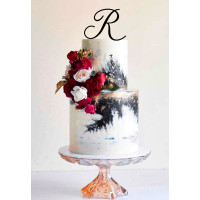 Letter cake topper gold, personalized letter cupcake decorations, bridal shower decor, topper cake, custom wedding cake topper, rustic decor
