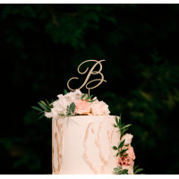 Letter cake topper gold, personalized letter cupcake decorations, bridal shower decor, topper cake, custom wedding cake topper, rustic decor