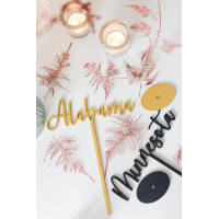 Wooden Wedding Table decor, Wooden Table Numbers, Table Sign Holder, Custom Table Numbers, Wedding Centrepieces,Laser Cut Names
