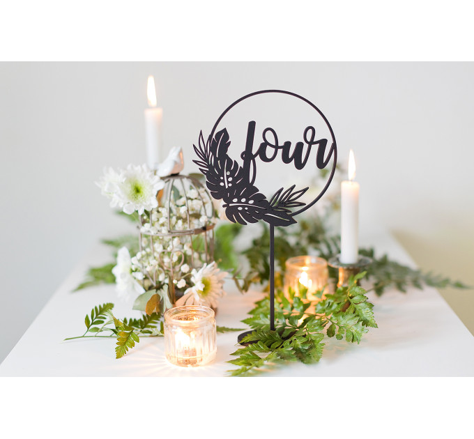 Tropical Table Numbers, Beach Wedding Decor, Tropical centerpieces, Table Numbers Wedding, Wedding Centerpieces, Tropical hawaiian Decor