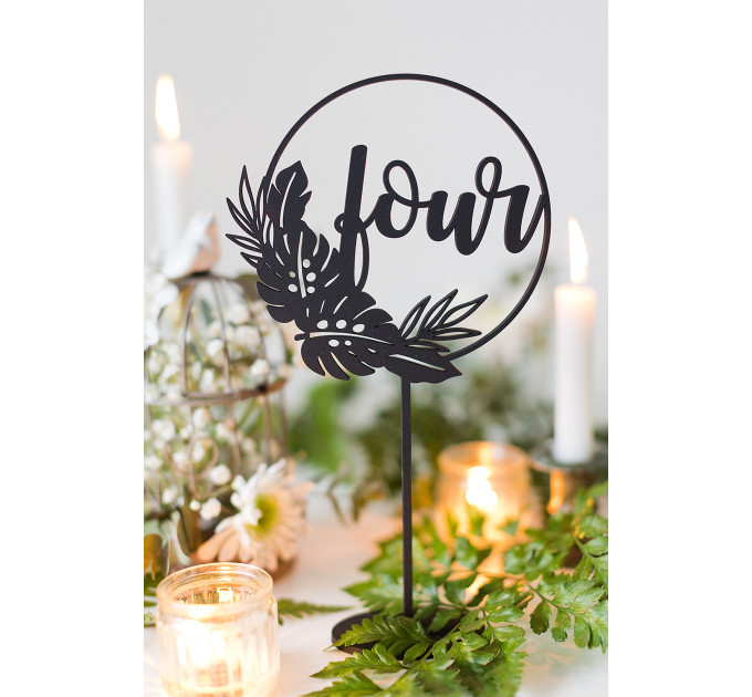 Tropical Table Numbers, Beach Wedding Decor, Tropical centerpieces, Table Numbers Wedding, Wedding Centerpieces, Tropical hawaiian Decor