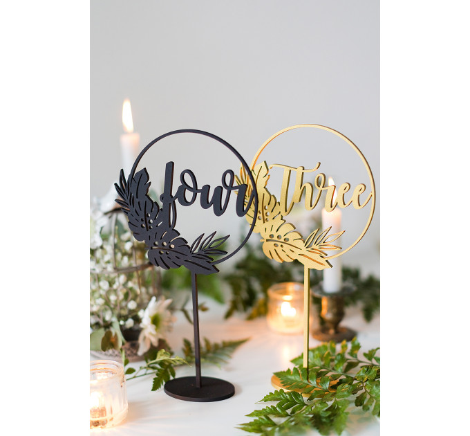 Tropical Table Numbers, Beach Wedding Decor, Tropical centerpieces, Table Numbers Wedding, Wedding Centerpieces, Tropical hawaiian Decor