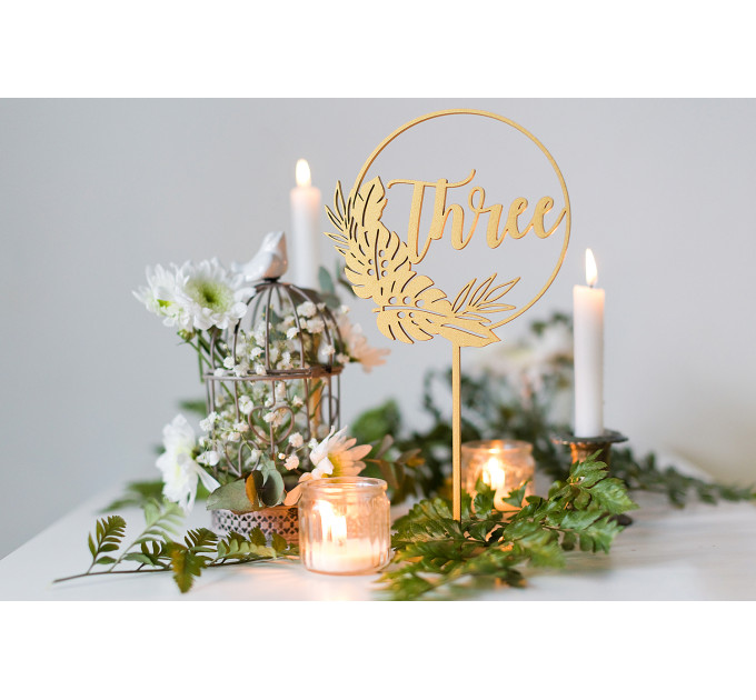 Tropical Table Numbers, Beach Wedding Decor, Tropical centerpieces, Table Numbers Wedding, Wedding Centerpieces, Tropical hawaiian Decor