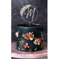 Floral wedding cake topper