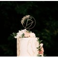 Floral wedding cake topper