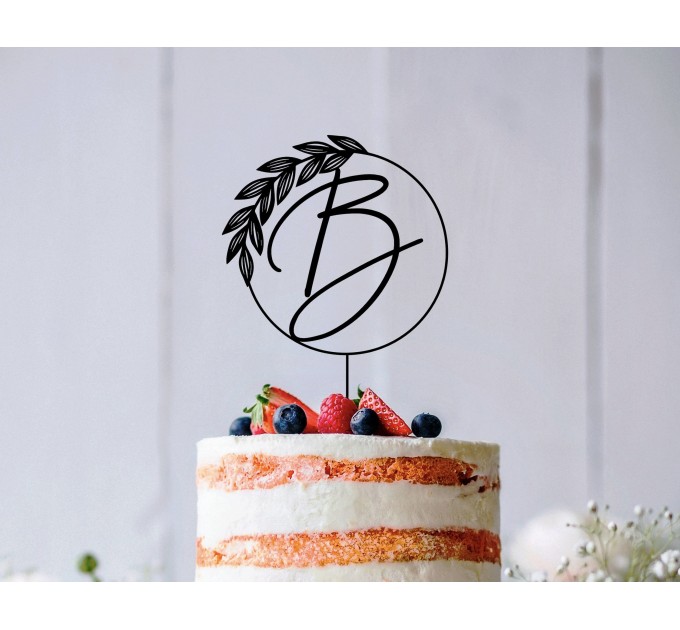 Floral wedding cake topper