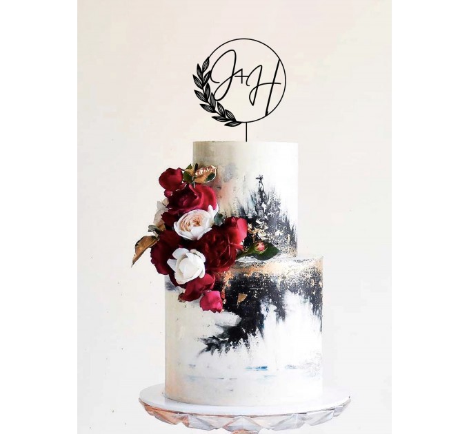 Floral wedding cake topper