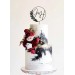 Floral wedding cake topper