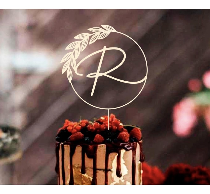Floral wedding cake topper