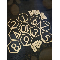 Table Numbers Hexagon