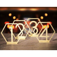 Table Numbers Hexagon