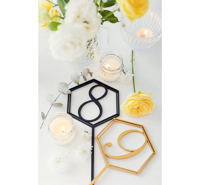 Wedding Table Numbers, Wooden table numbers, Rustic Wedding Centerpieces and Decor, Geometric Wedding Decor
