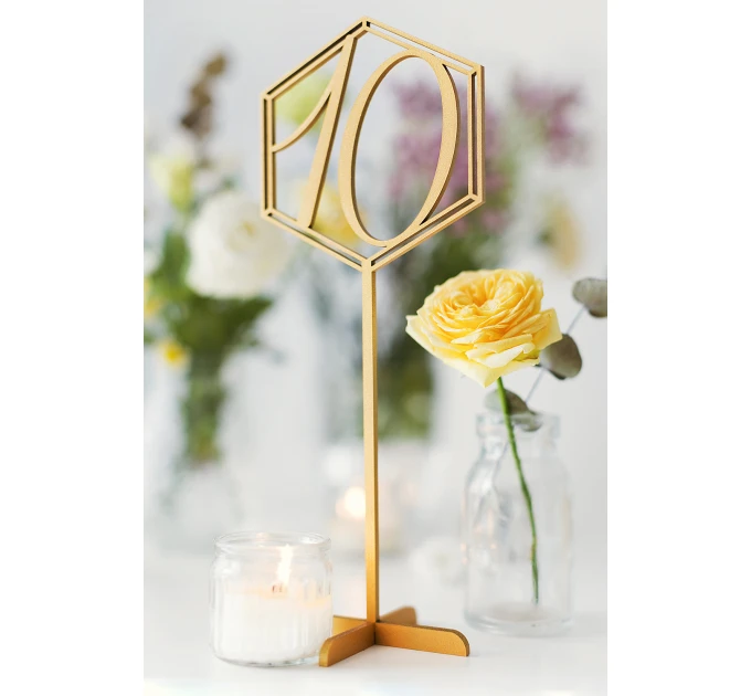 Wedding Table Numbers, Wooden table numbers, Rustic Wedding Centerpieces and Decor, Geometric Wedding Decor