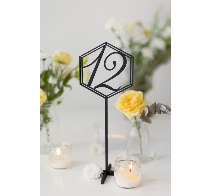 Wedding Table Numbers, Wooden table numbers, Rustic Wedding Centerpieces and Decor, Geometric Wedding Decor
