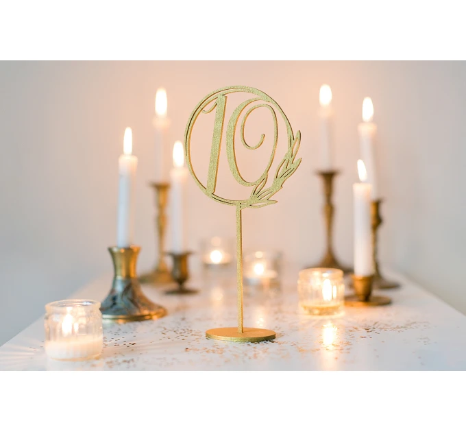 Wedding Table Numbers With Stand, Circle Frosted Table Numbers, Custom Wooden Table Numbers, Wedding Decor, Wedding Table Sign