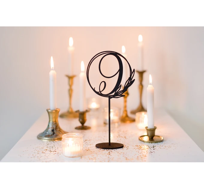 Wedding Table Numbers With Stand, Circle Frosted Table Numbers, Custom Wooden Table Numbers, Wedding Decor, Wedding Table Sign