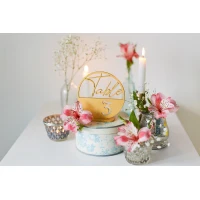 Round wooden table numbers