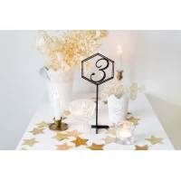 Hexagon table number